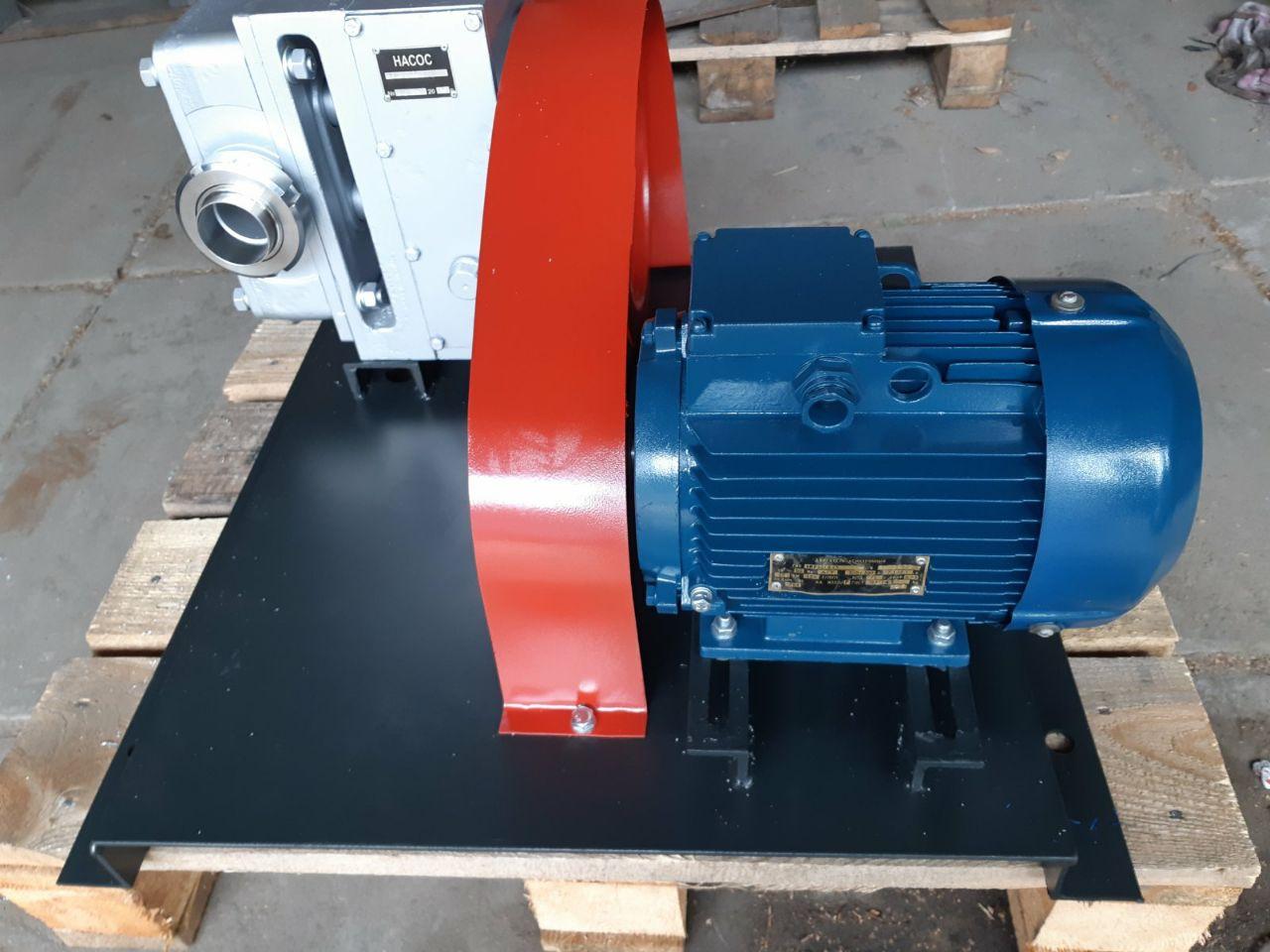 Насос пищевой роторный В3-ОРА-2 для вязких продуктов: сливки, молоко, сгущенка, кефир, ряженка